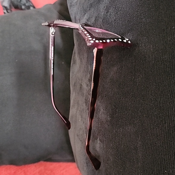 Funky fun plum rhinestone glasses - Picture 11 of 13